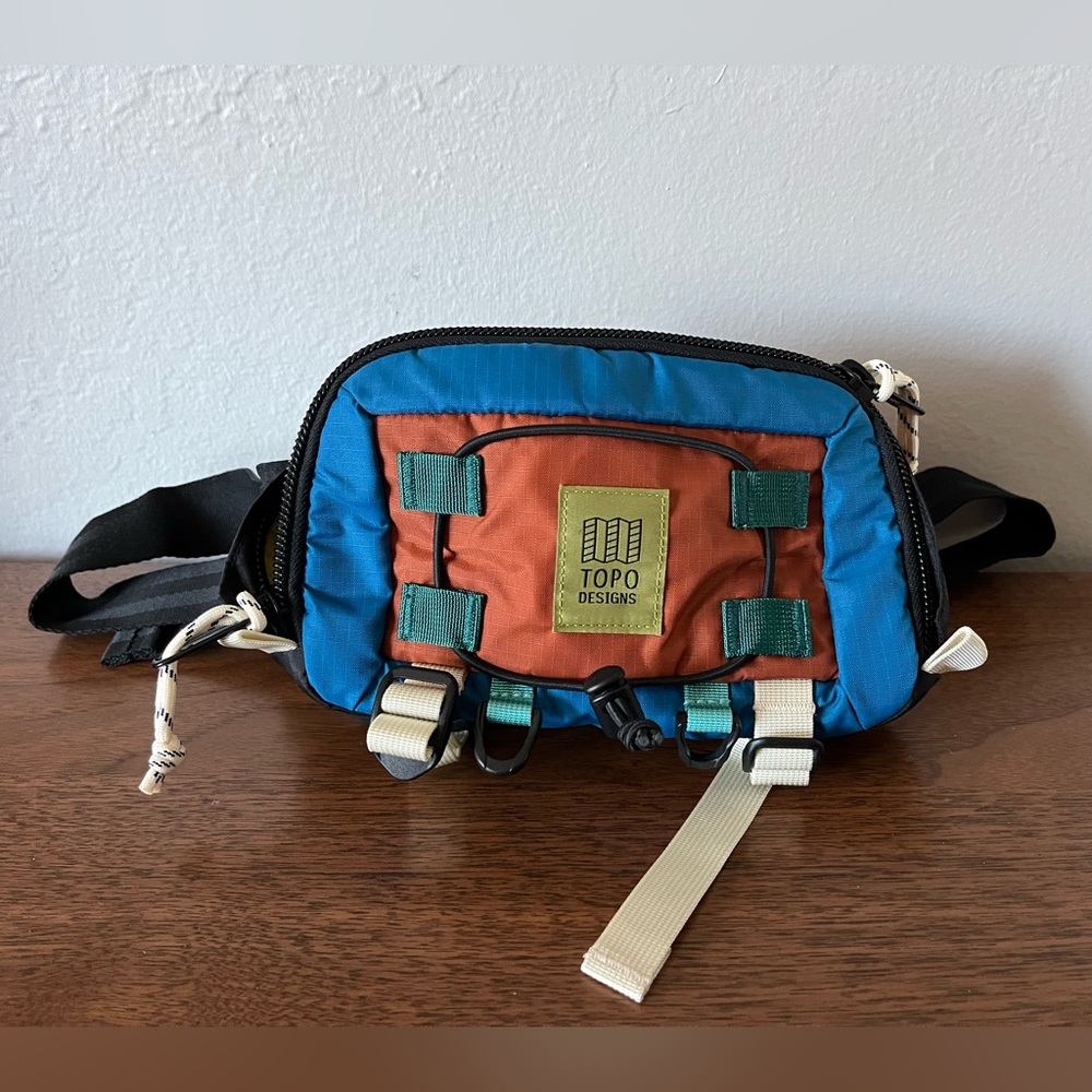 Topo Designs Mountain Hip Pack in Clay/Blue